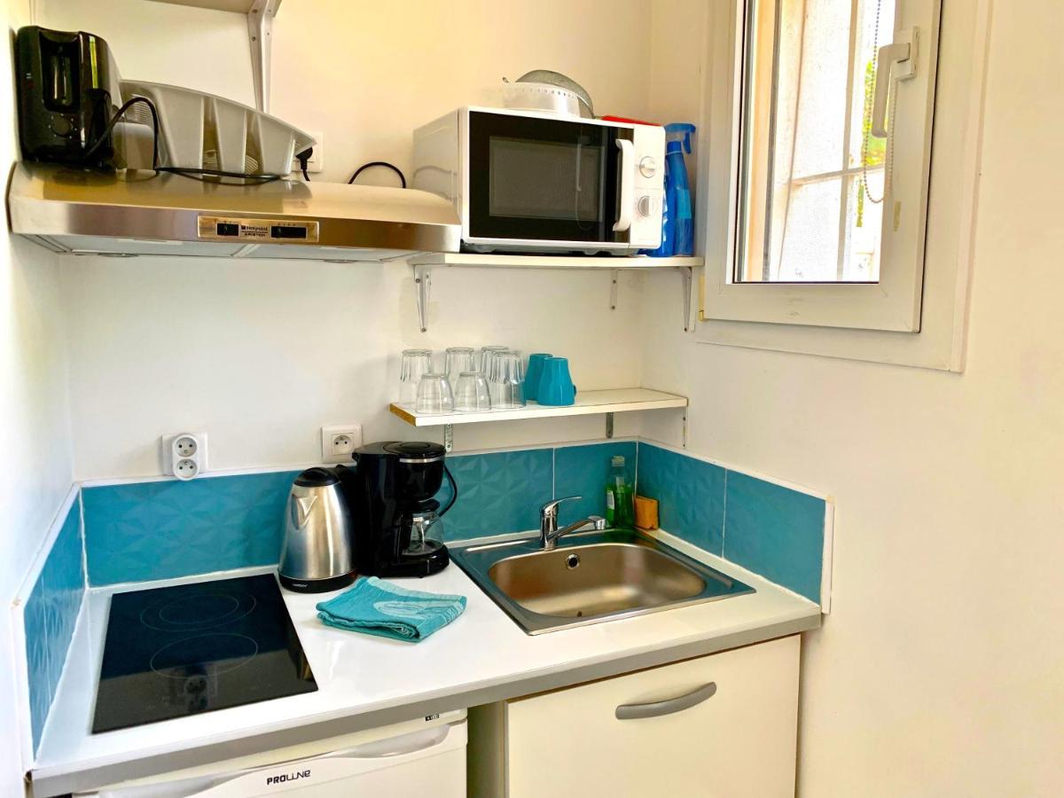 Blue Summer Vibes Mini Studio For Two, Ac, Parking, Beach At 50M, Spa Access -2 La Ciotat Buitenkant foto
